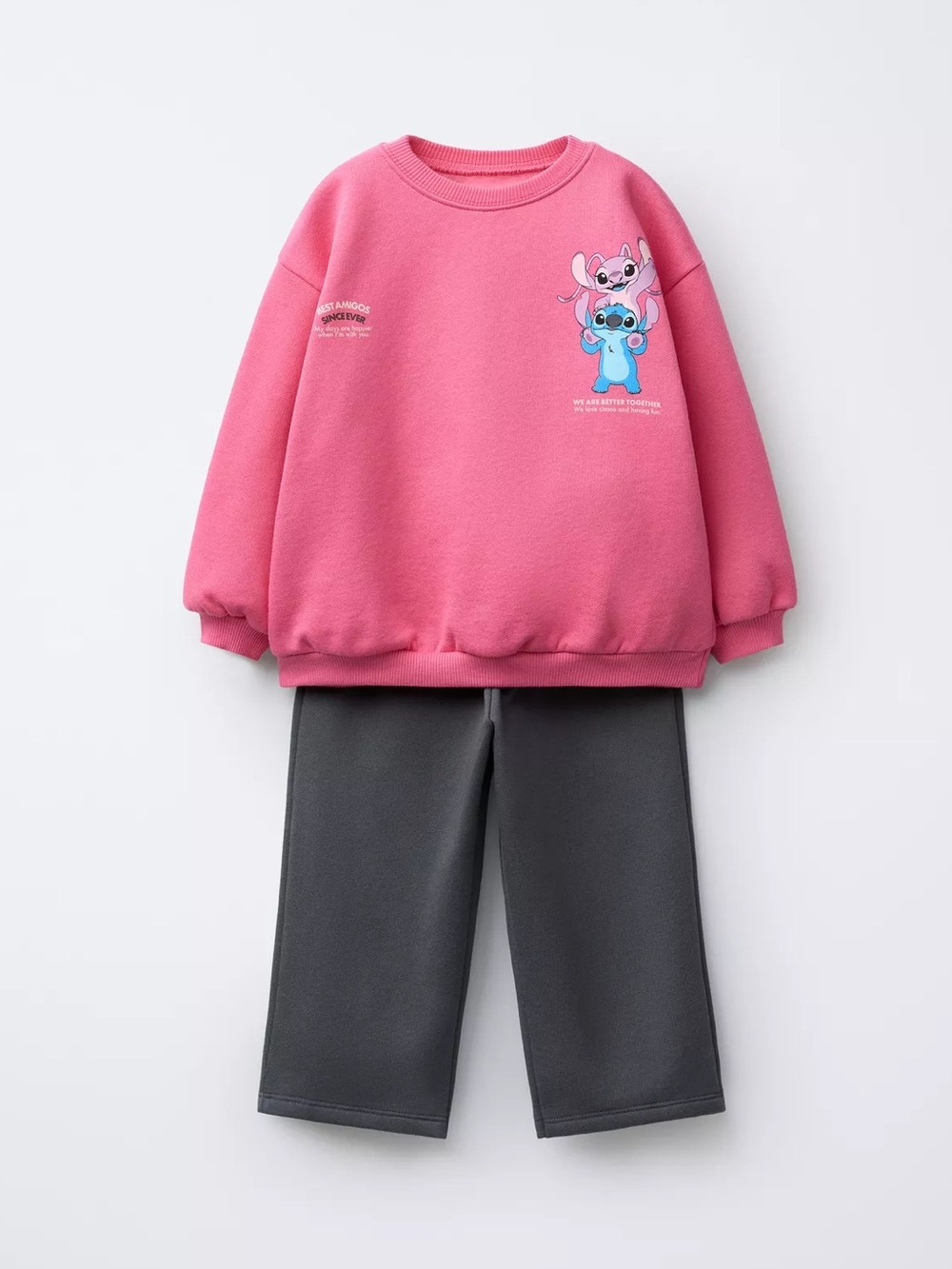 ZARA LILO & STITCH DISNEY SWEATSHIRT AND PANTS SET